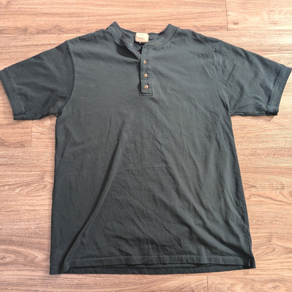 Vintage L.L. Bean Green Henley T-Shirt L
